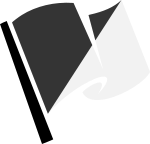 Hirnlichtspiele's black and white flag vectorized